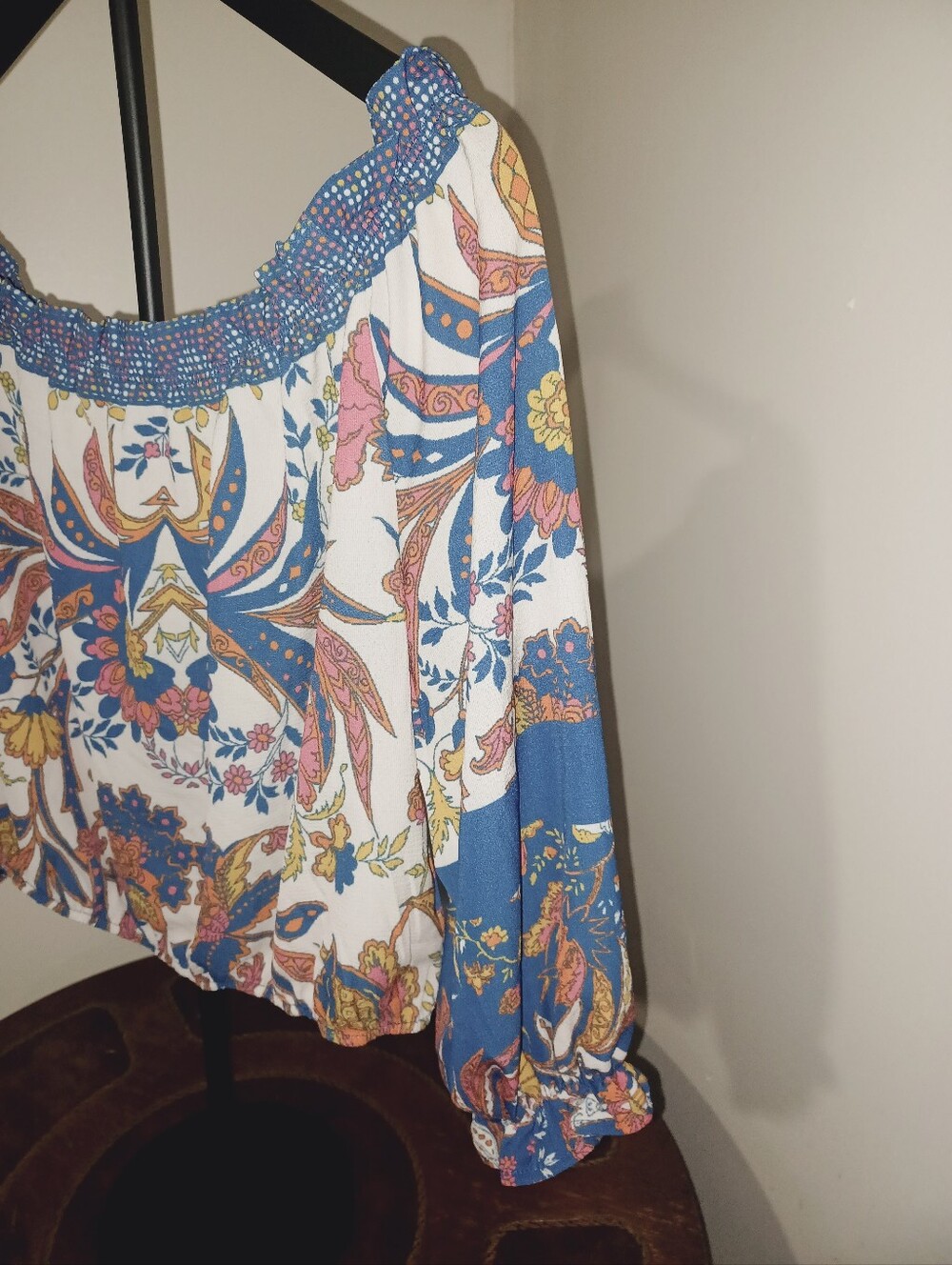 Flying Tomato Off The Shoulder Blouse Multicolor - Picture 10 of 10